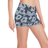 Anemone Pattern Print Design AM09 Yoga Shorts