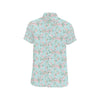 Cherry Blossom Pattern Print Design 02 Men's Short Sleeve Button Up Shirt