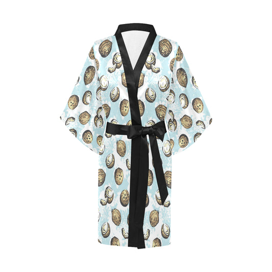 Coconut Pattern Print Design CN01 Women's Short Kimono