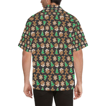 Gingerbread Pattern Print Design 02 Men's Hawaiian Shirt