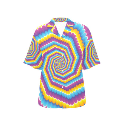 Optical illusion Pattern Print Design A04 Women's Hawaiian Shirt