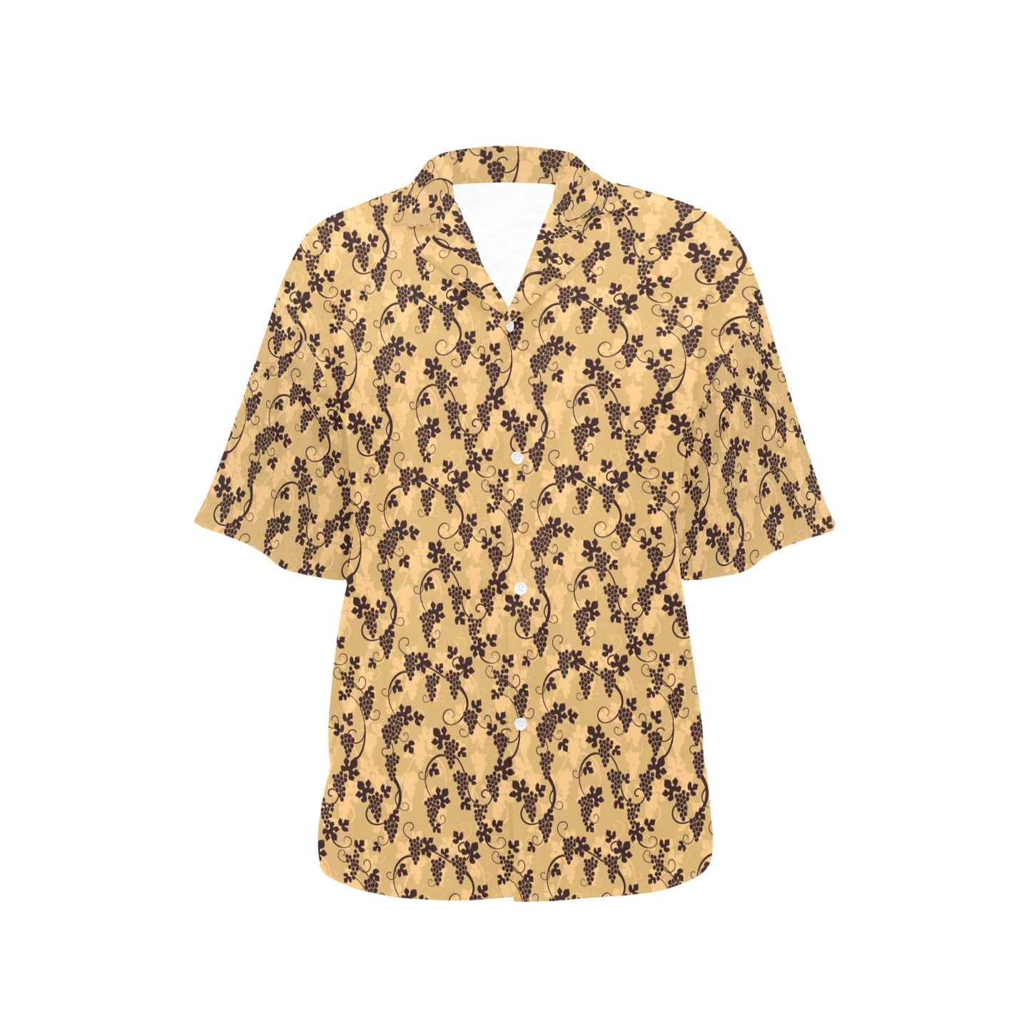 Wine Grape Design Print Women's Hawaiian Shirt