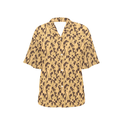 Wine Grape Design Print Women's Hawaiian Shirt