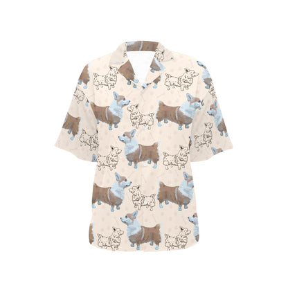 Pembroke Welsh Corgis Pattern Print Design A03 Women's Hawaiian Shirt