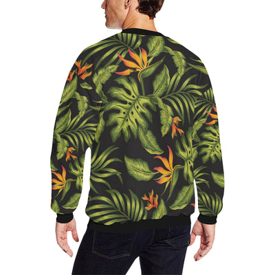 Bird Of Paradise Pattern Print Design BOP013 Men Long Sleeve Sweatshirt