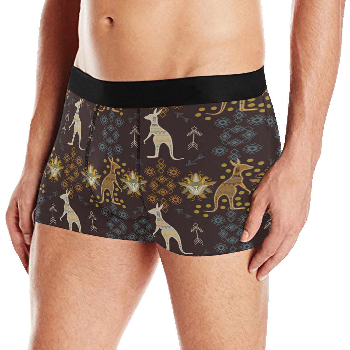 Kangaroos Pattern Print Design 03 Men's Boxer Briefs