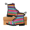 Mexican Blanket Colorful Print Pattern Women's Boots