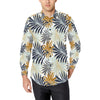 Colorful Tropical Palm Leaves Men's Long Sleeve Shirt