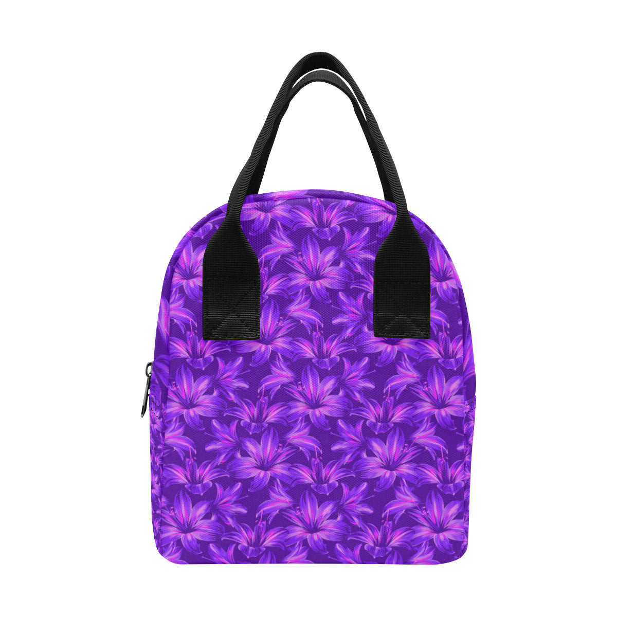 Amaryllis Pattern Print Design AL03 Insulated Lunch Bag