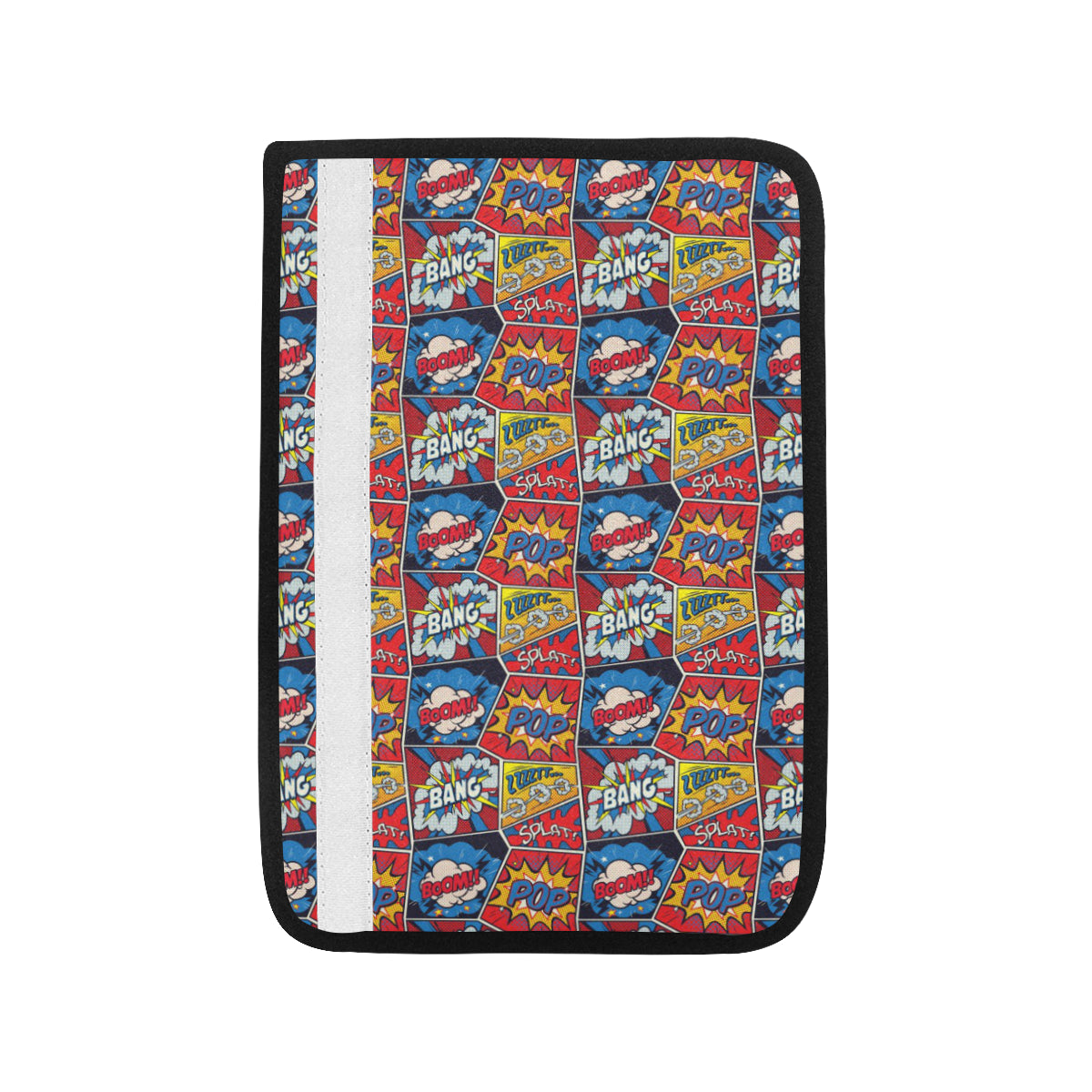 Comic Book Pattern Print Design 03 Car Seat Belt Cover