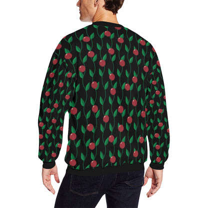 Cranberry Pattern Print Design CB01 Men Long Sleeve Sweatshirt