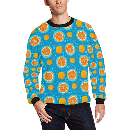 Grapefruit Pattern Print Design GF03 Men Long Sleeve Sweatshirt
