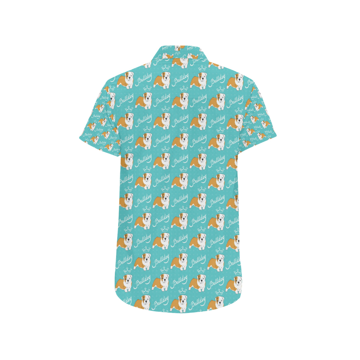 Bulldogs Pattern Print Design 05 Men's Short Sleeve Button Up Shirt