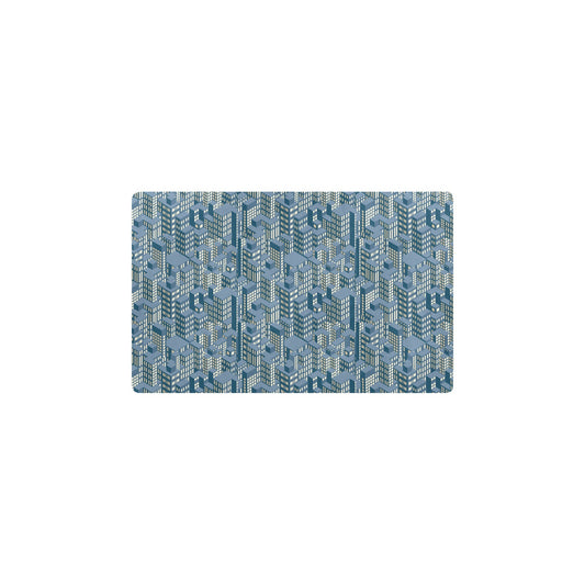 City  Pattern Print Design 01 Kitchen Mat