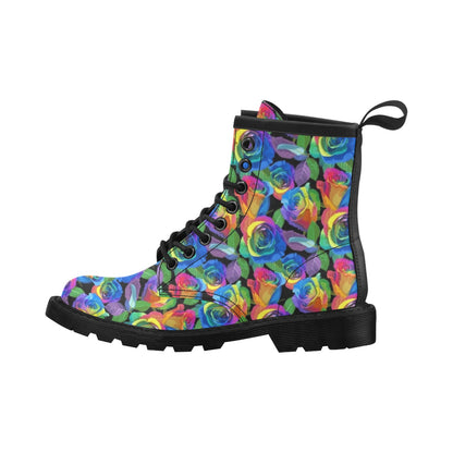 Rose Pattern Print Design RO02 Women's Boots