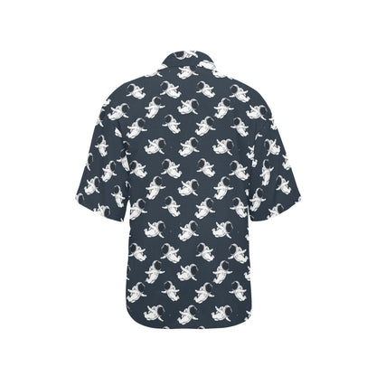 Astronaut Pattern Print Design 02 Women's Hawaiian Shirt