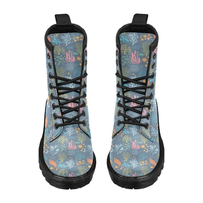 Seaweed Print Design LKS304 Women's Boots