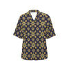 kaleidoscope Gold Print Design Women's Hawaiian Shirt