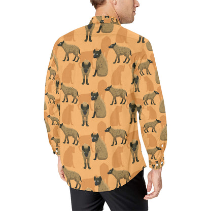Hyena Pattern Print Design 01 Men's Long Sleeve Shirt