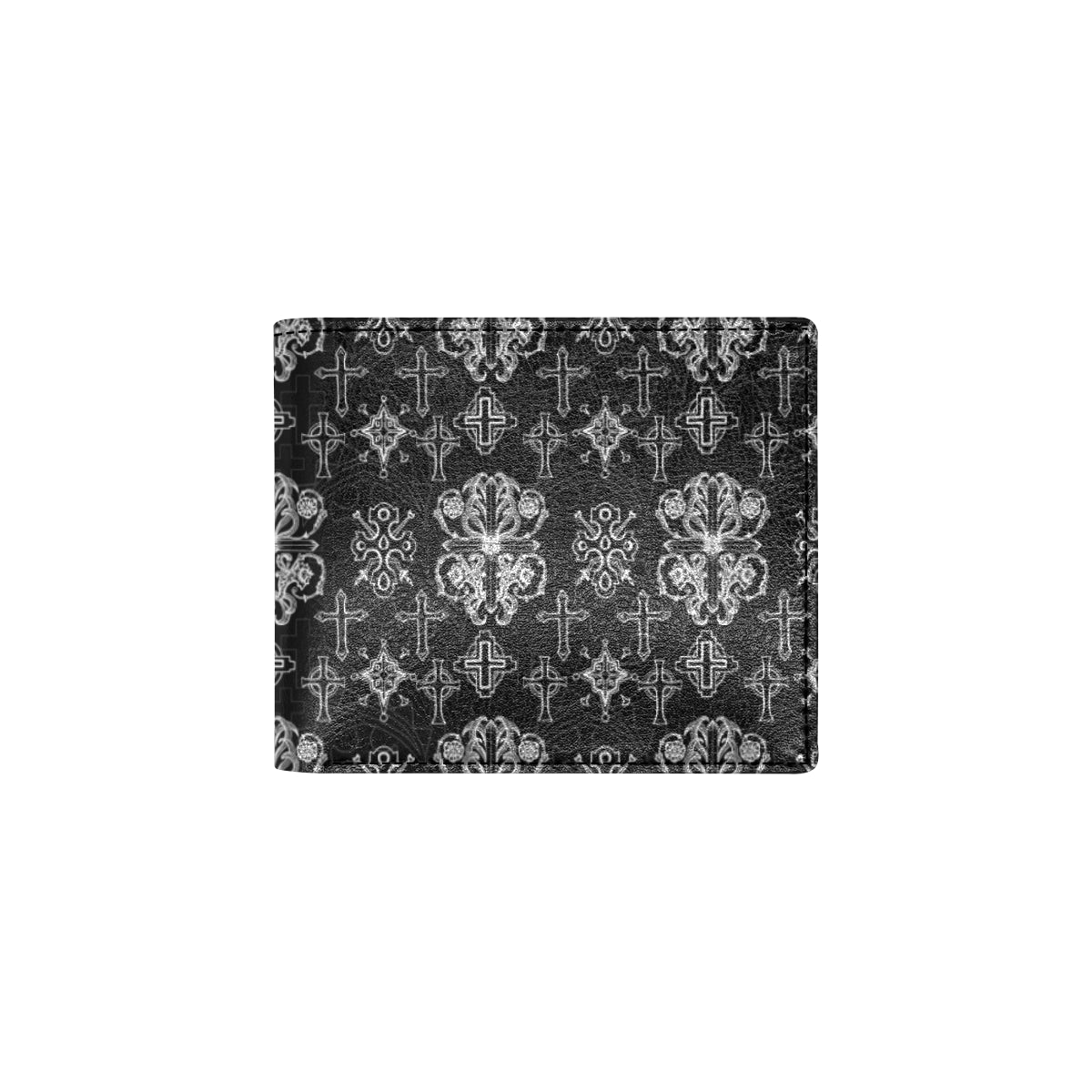 Cross Pattern Print Design 04 Men's ID Card Wallet