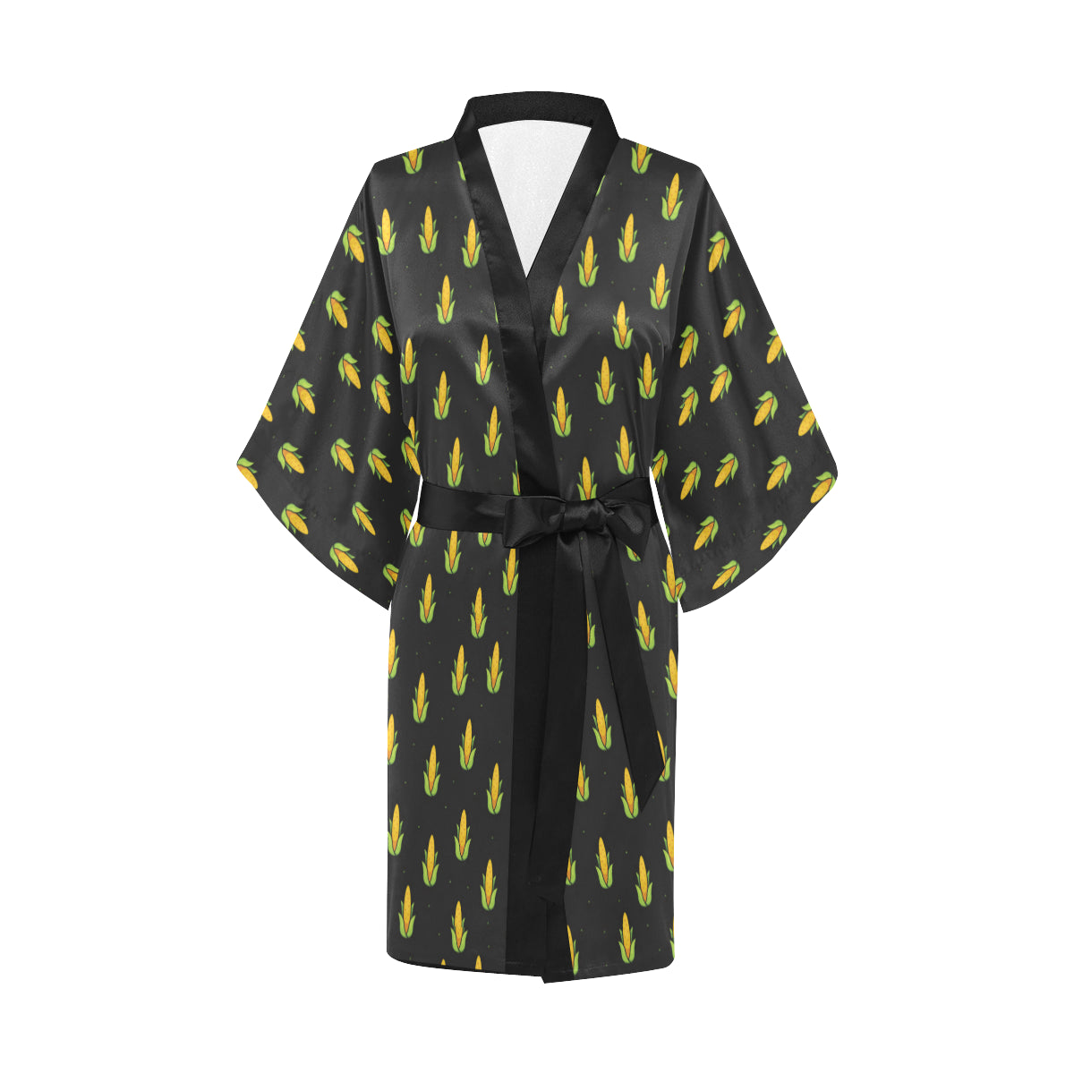Corn Pattern Print Design 04 Women's Short Kimono