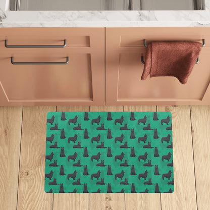 Belgian Sheepdog Pattern Print Design 01 Kitchen Mat