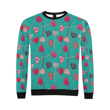 Lollipop Pattern Print Design LL01 Men Long Sleeve Sweatshirt
