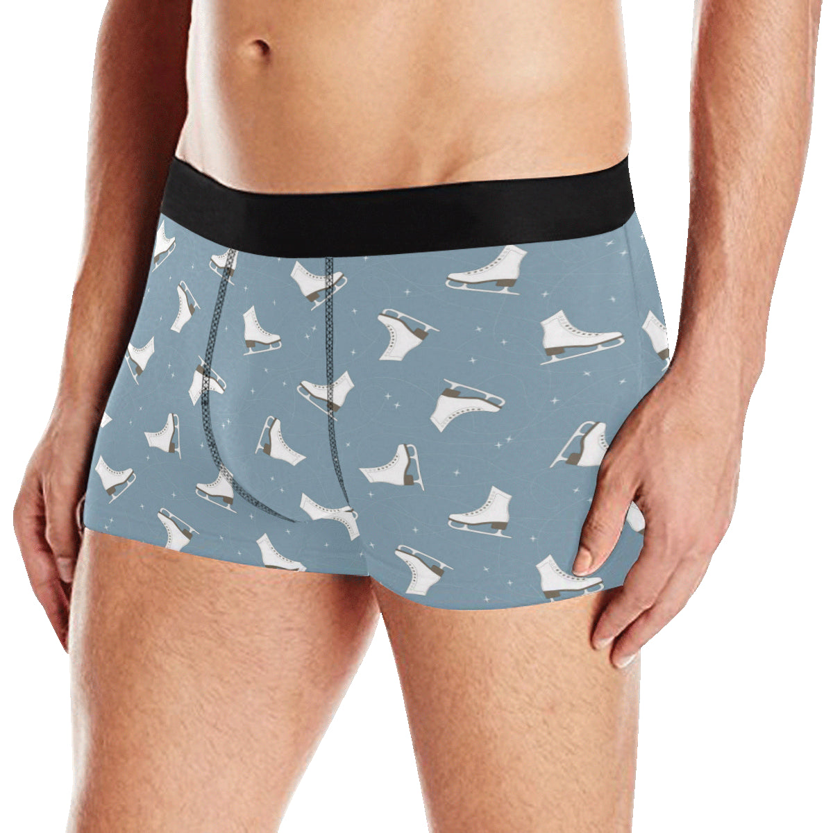 Ice Skate Pattern Print Design 02 Men's Boxer Briefs