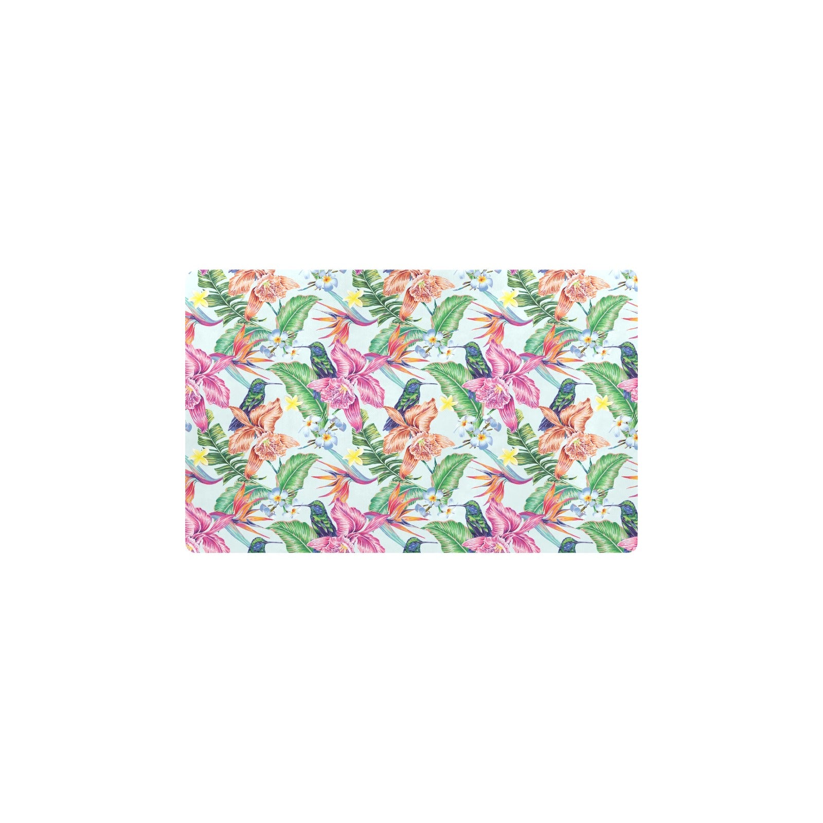 Hummingbird Tropical Pattern Print Design 05 Kitchen Mat
