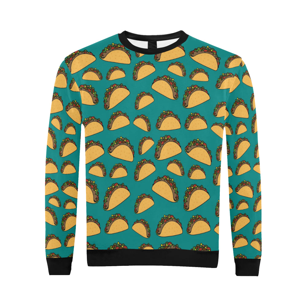 Taco Pattern Print Design TC07 Men Long Sleeve Sweatshirt