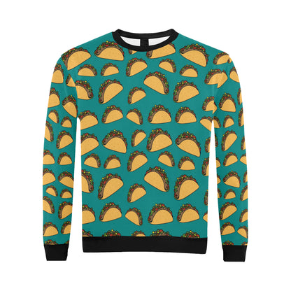 Taco Pattern Print Design TC07 Men Long Sleeve Sweatshirt