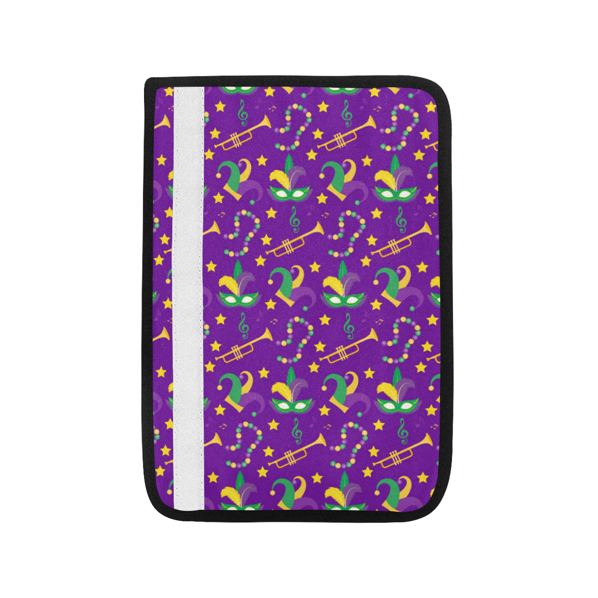 Mardi Gras Pattern Print Design 06 Car Seat Belt Cover