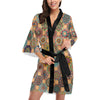 Boho Pattern Print Design 07 Women's Short Kimono