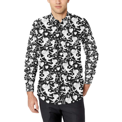 Cupid Pattern Print Design 04 Men's Long Sleeve Shirt