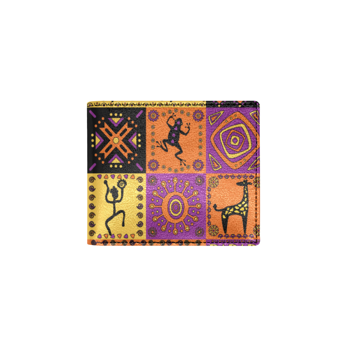 African Pattern Print Design 02 Men's ID Card Wallet