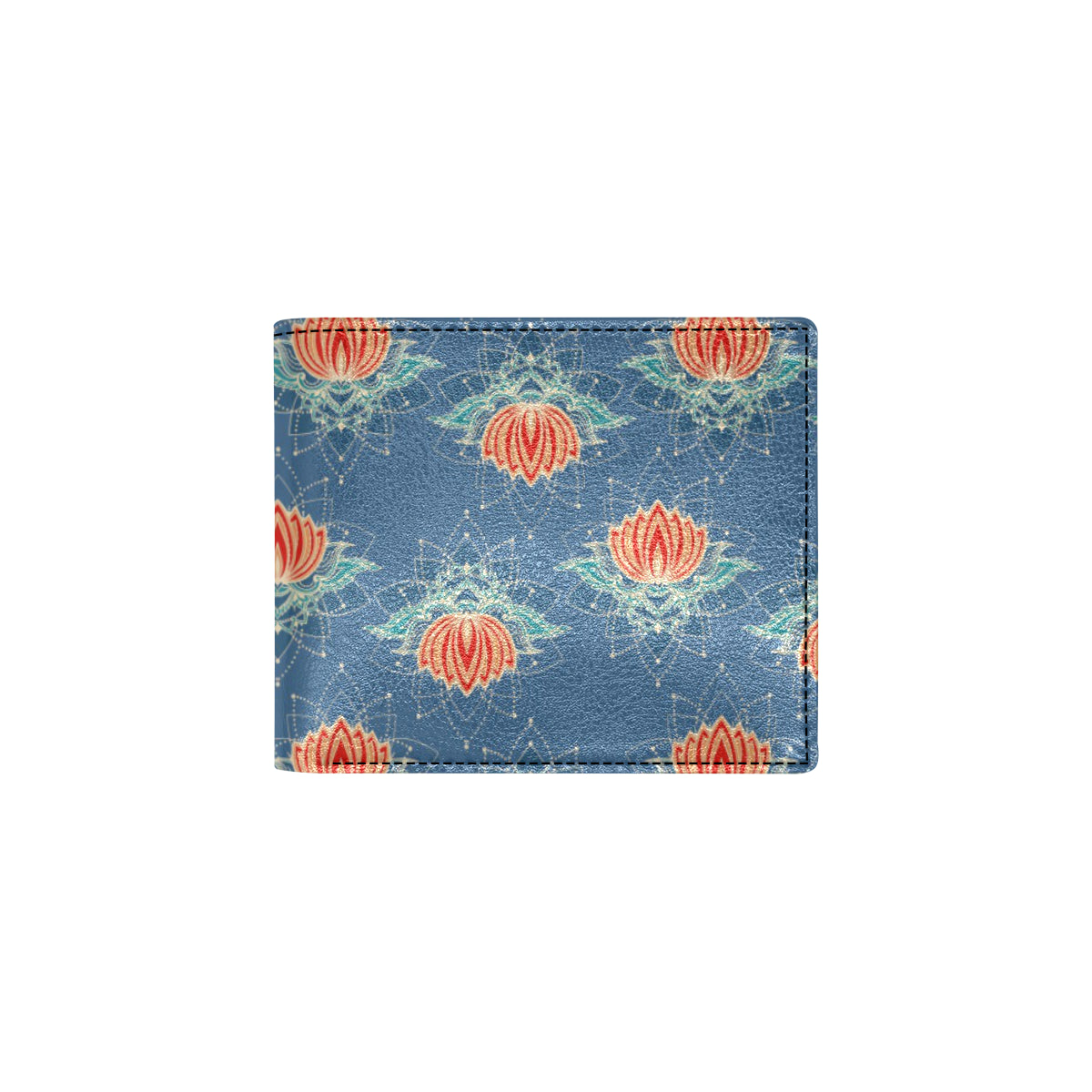 lotus Boho Pattern Print Design LO07 Men's ID Card Wallet