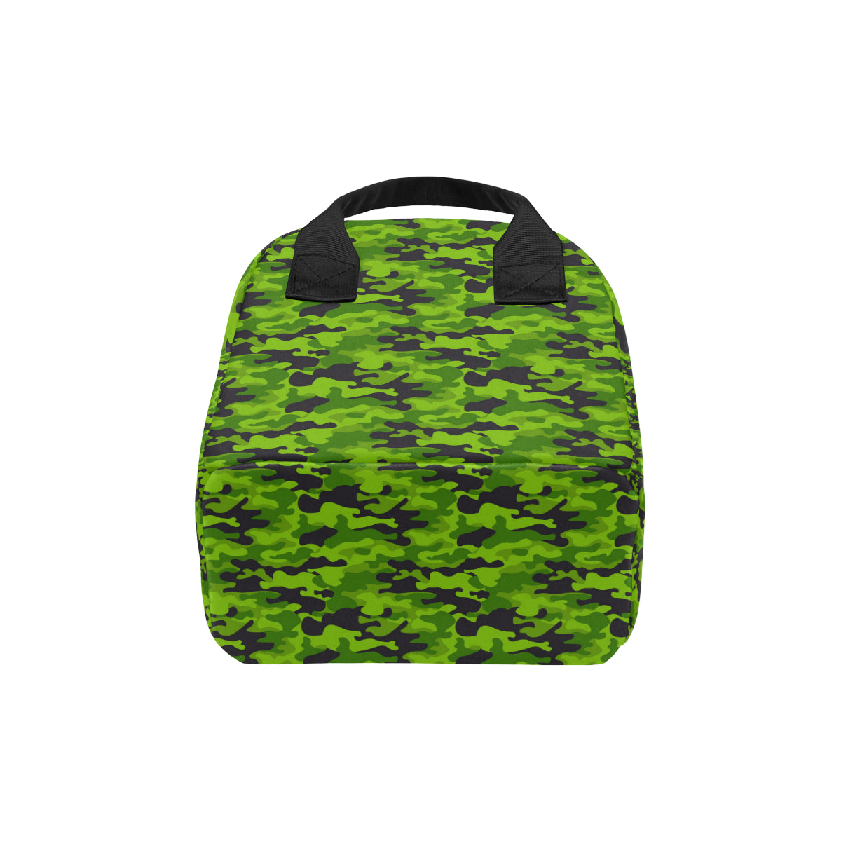 Green Kelly Camo Print Insulated Lunch Bag