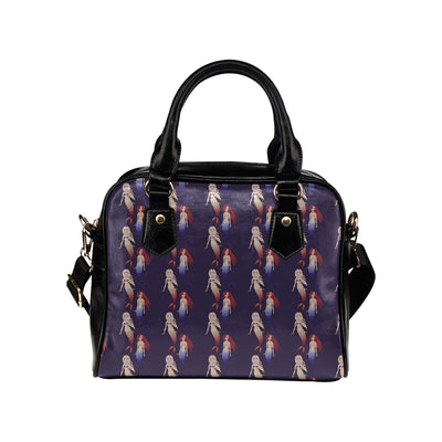 Mermaid Pattern Print Design 02 Shoulder Handbag