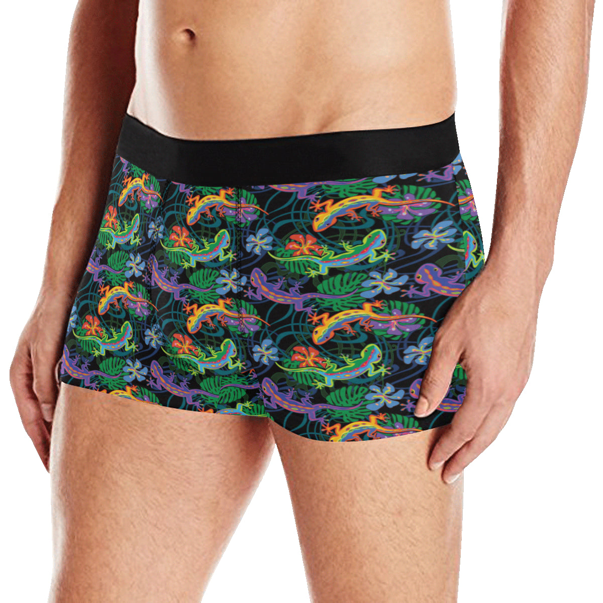 Gecko Colorful Pattern Print Design 01 Men's Boxer Briefs