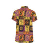 African Pattern Print Design 02 Men's Short Sleeve Button Up Shirt