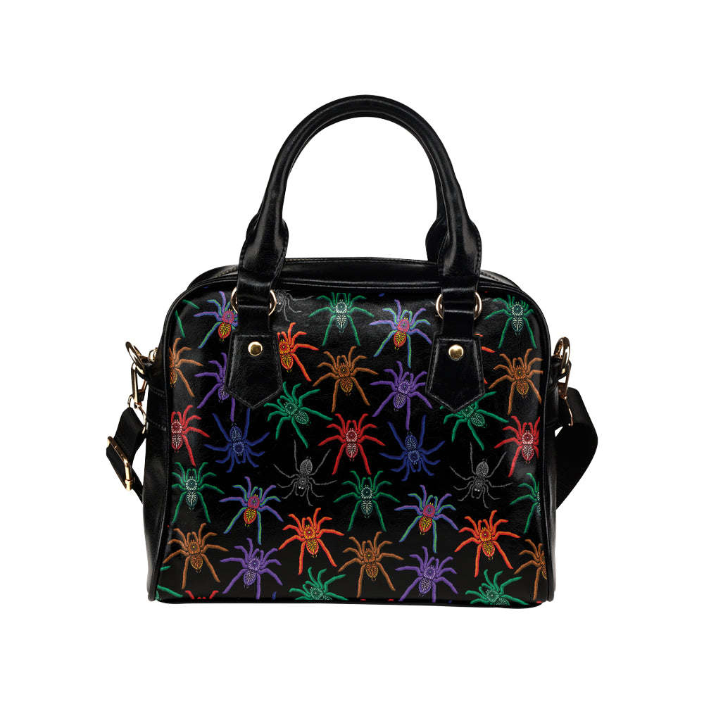Tarantula Neon Color Pattern Print Design 03 Shoulder Handbag