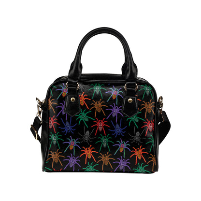 Tarantula Neon Color Pattern Print Design 03 Shoulder Handbag