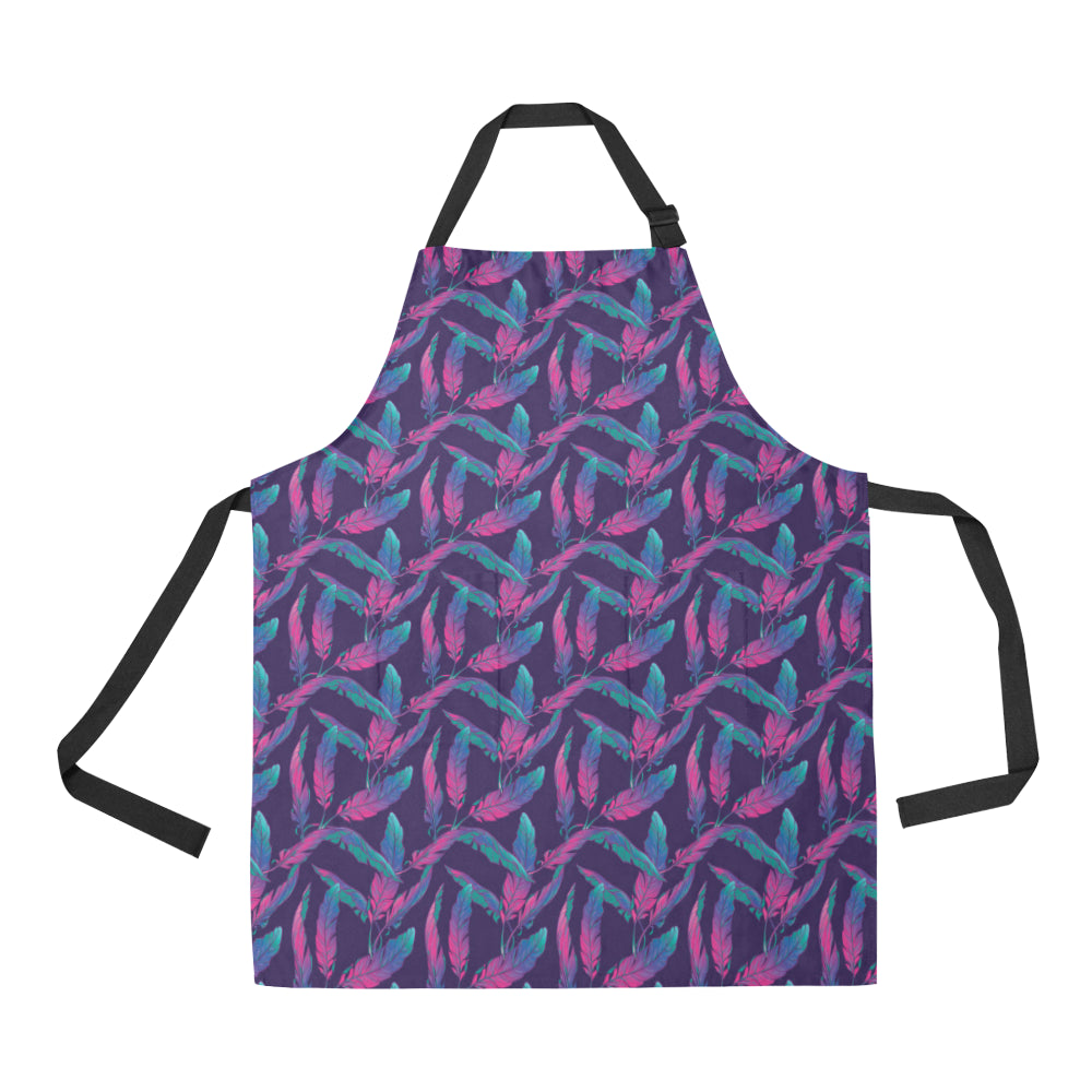 Banana Leaf Pattern Print Design 08 Apron with Pocket