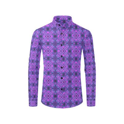 kaleidoscope Pattern Print Design Men's Long Sleeve Shirt