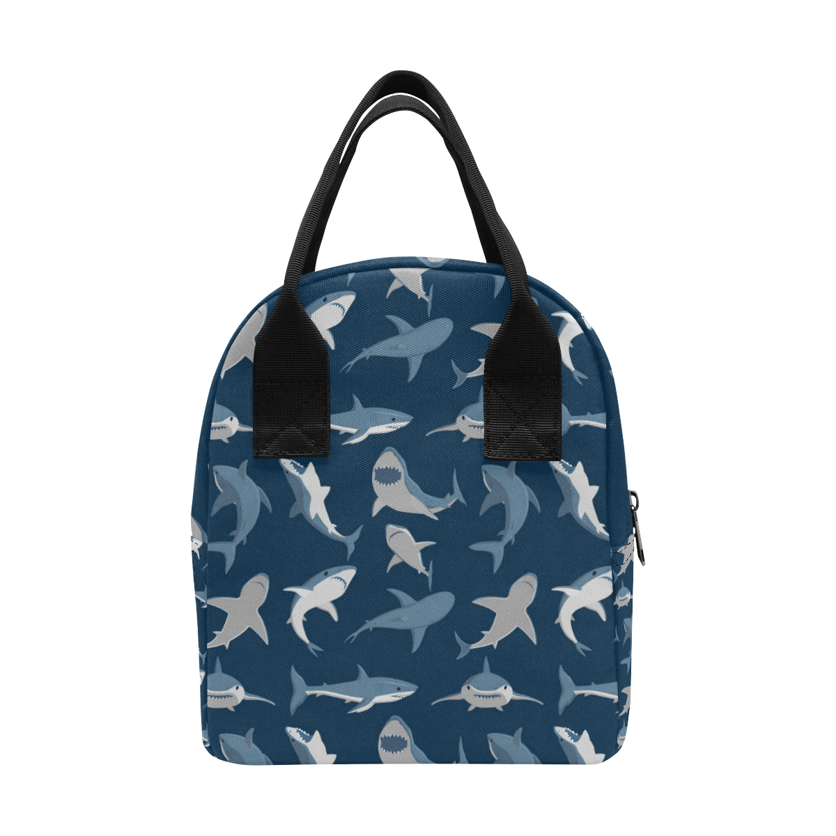 Shark Action Pattern Insulated Lunch Bag