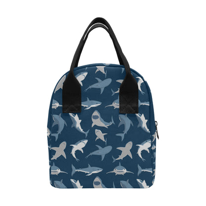 Shark Action Pattern Insulated Lunch Bag