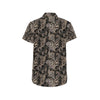 Paisley Mandala Design Print Men's Short Sleeve Button Up Shirt