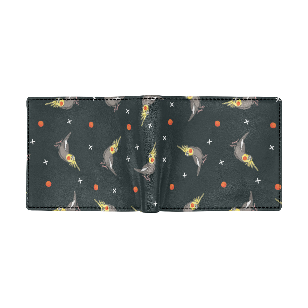 Cockatiel Pattern Print Design 02 Men's ID Card Wallet