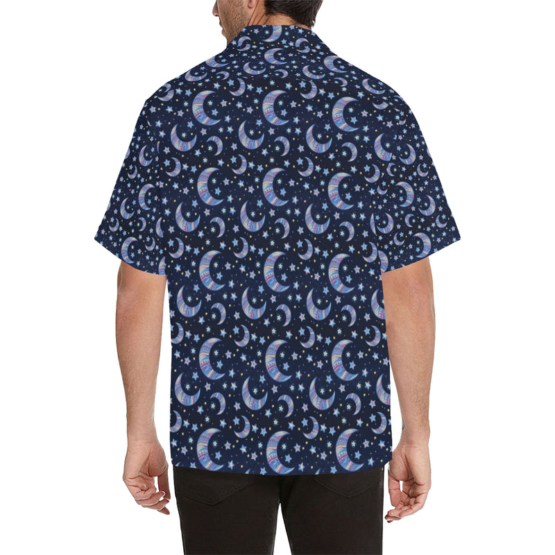 Celestial Moon Pattern Print Design 03 Men's Hawaiian Shirt