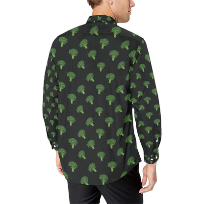 Broccoli Pattern Print Design 04 Men's Long Sleeve Shirt